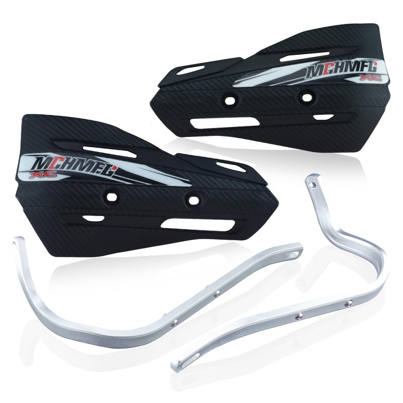MCHMFG Dirt Bike Handguards with Grips - 7/8"" and 1 1/8"" Motorcycle Hand Guards for ATV - Universal Handguards Bracket for Off Road Motorcross Black - Image 4